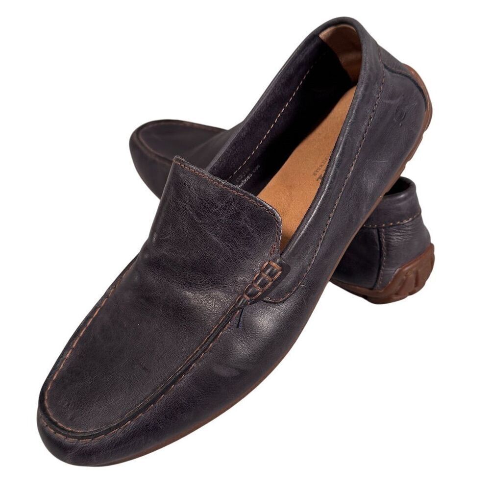 Born Men's Allen Blue Leather Slip-On Loafers Size 9.5 Casual